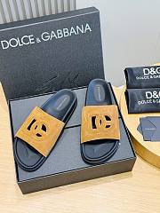 Okify Dolce & Gabbana Brown Men Slides  - 1