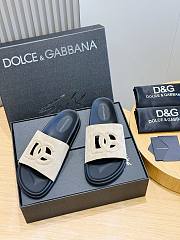 Okify Dolce & Gabbana Beige Men Slides  - 1