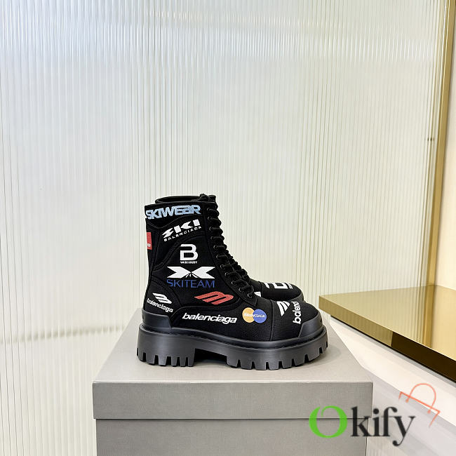 Okify Balenciaga Black Men Boots - 1