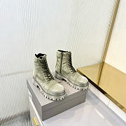 Okify Balenciaga Dusty Green Men Boots - 5