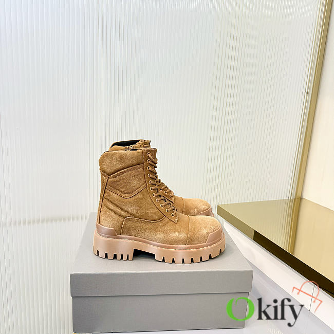 Okify Balenciaga Brown Men Boots - 1