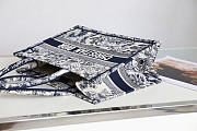 Okify Dior Book Tote Bag Blue 36.5x28x17.5cm - 5
