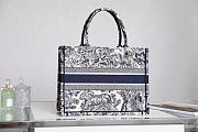 Okify Dior Book Tote Bag Blue 36.5x28x17.5cm - 4
