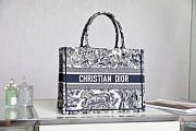 Okify Dior Book Tote Bag Blue 36.5x28x17.5cm - 1