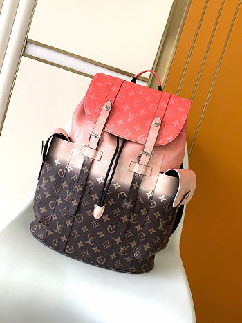 Okify Louis Vuitton Christopher MM Backpack Orange Gradient M28390 41x48x13cm
