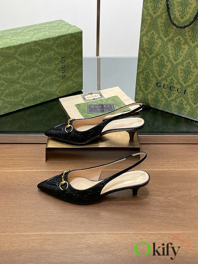 Okify Gucci Black Slingback 29997 (has big size) - 1