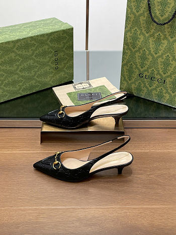 Okify Gucci Black Slingback 29997 (has big size)