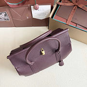 Okify Loro Piana Loom Bag Red Burgundy 33x23x18cm - 6