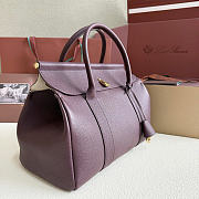 Okify Loro Piana Loom Bag Red Burgundy 33x23x18cm - 5