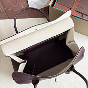 Okify Loro Piana Loom Bag Red Burgundy 33x23x18cm - 4