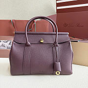 Okify Loro Piana Loom Bag Red Burgundy 33x23x18cm - 1