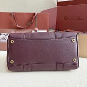 Okify Loro Piana Loom Bag Red Burgundy 33x23x18cm - 2