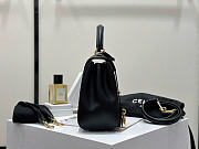 Okify Celine Mini 16 Bag Black Satinated Calfskin 23x18x10cm - 6