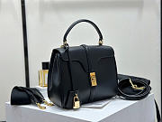 Okify Celine Mini 16 Bag Black Satinated Calfskin 23x18x10cm - 4