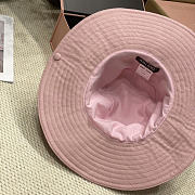 Okify MiuMiu Pink Wide Brim Hat  - 3