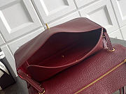 Okify CC 2026 Maxi Flap Bag Red Burgundy Grained Calfskin Gold Hardware 32x19.5x10cm - 6