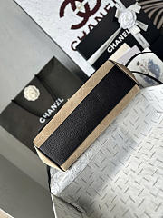 Okify CC Shopping Bag Black Calfskin And Beige Suede 31x15x12cm - 4