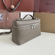 Okify Loro Piana Extra Pocket L19 Bag Gray Silver Hardware 19x12x7cm - 5