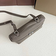 Okify Loro Piana Extra Pocket L19 Bag Gray Silver Hardware 19x12x7cm - 4