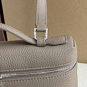 Okify Loro Piana Extra Pocket L19 Bag Gray Silver Hardware 19x12x7cm - 3