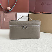 Okify Loro Piana Extra Pocket L19 Bag Gray Silver Hardware 19x12x7cm - 1