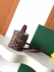 Okify Goyard Muse Vanity Bag Red Burgundy 16x10x8cm - 6
