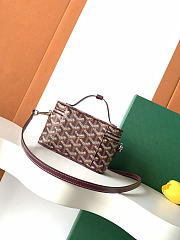 Okify Goyard Muse Vanity Bag Red Burgundy 16x10x8cm - 4