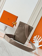 Okify Hermes Hac A Dos PM Backpack Gray 28x18x8cm - 3