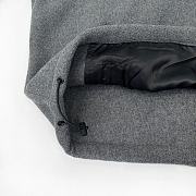Okify MiuMiu Gray Fleece Stand Collar Jacket SML  - 3