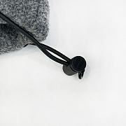 Okify MiuMiu Gray Fleece Stand Collar Jacket SML  - 4