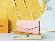 Okify Louis Vuitton Light Pink Long Wallet 19x10cm - 6