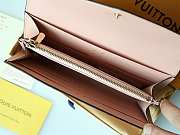 Okify Louis Vuitton Light Pink Long Wallet 19x10cm - 5