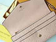 Okify Louis Vuitton Light Pink Long Wallet 19x10cm - 2