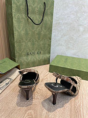 Okify Gucci Brown Slingback 7.5cm (has big size) - 6