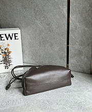 Okify Loewe Medium Flamenco Purse In Dark Brown Nappa Lambskin 30x10.5x20cm - 5
