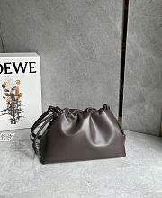 Okify Loewe Medium Flamenco Purse In Dark Brown Nappa Lambskin 30x10.5x20cm - 4