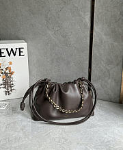 Okify Loewe Medium Flamenco Purse In Dark Brown Nappa Lambskin 30x10.5x20cm - 3