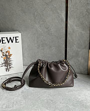Okify Loewe Medium Flamenco Purse In Dark Brown Nappa Lambskin 30x10.5x20cm - 1
