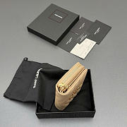 Okify YSL Beige Grained Calfskin Small Wallet 12x10x3cm - 6