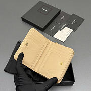 Okify YSL Beige Grained Calfskin Small Wallet 12x10x3cm - 5