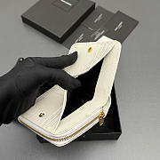 Okify YSL White Grained Calfskin Small Wallet 12x10x3cm - 4