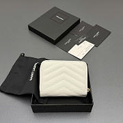 Okify YSL White Grained Calfskin Small Wallet 12x10x3cm - 2