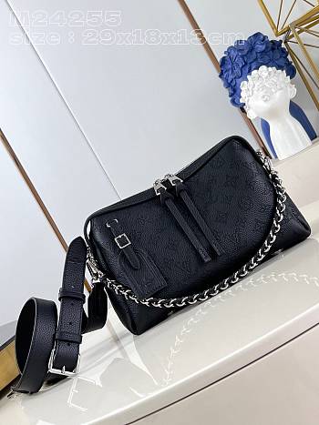 Okify Louis Vuitton Mahina Hand It All PM Bag Black M24255 29x18x13cm