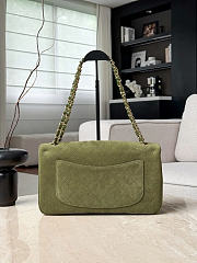 Okify CC Maxi Flap Bag Green Suede AS6627 32x19.5x10cm - 4