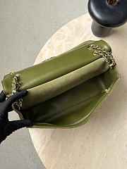 Okify CC Maxi Flap Bag Green Suede AS6627 32x19.5x10cm - 2