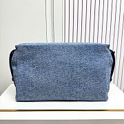 Okify CC Large Denim Blue Pouch 39.5x25.5x8.5cm - 4