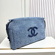 Okify CC Large Denim Blue Pouch 39.5x25.5x8.5cm - 2