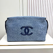 Okify CC Large Denim Blue Pouch 39.5x25.5x8.5cm - 1