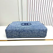 Okify CC Small Denim Blue Pouch 29.5x18.5x7.5cm - 5