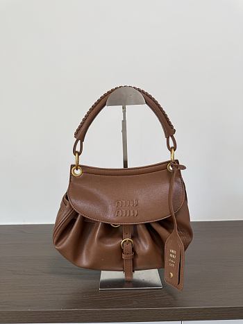 Okify MiuMiu Rendez-vous Small Bag Brown 5BC221 26x19x8cm 